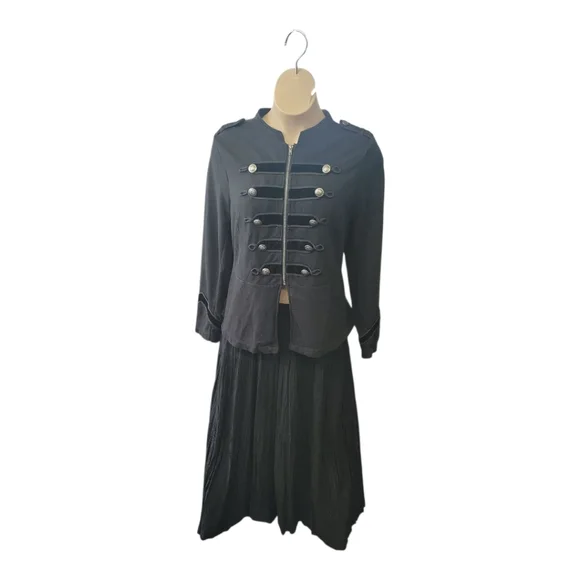 Torrid Black Velvet Military Style Jacket Size 3 - Picture 2 of 13